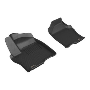 Chevrolet Silverado Floor Mats - Front - 3D MAXpider - Kagu - Black - `19-`26 Chevrolet Silverado Floor Mats - Front - 3D MAXpider - Kagu - Black - `19-`26